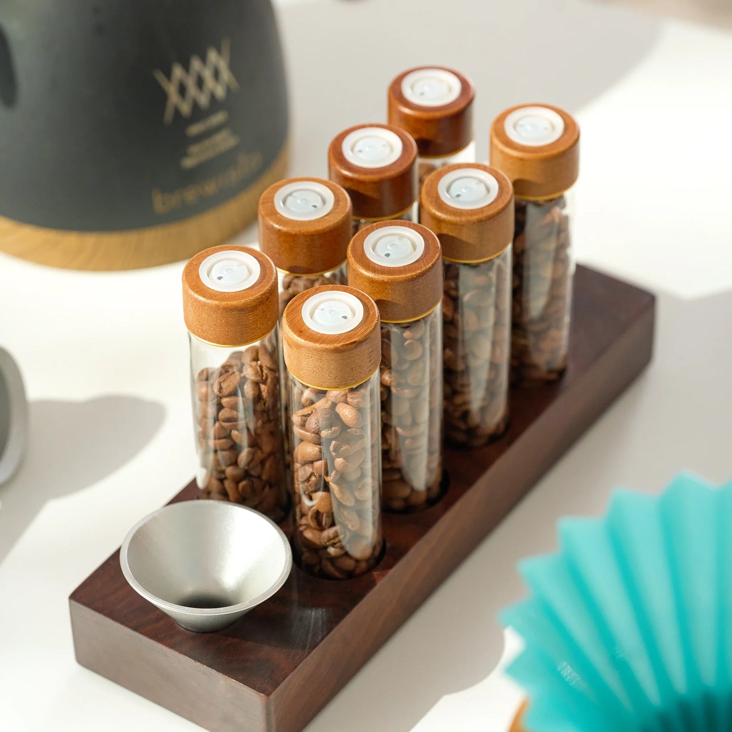 Coffee Bean Storage Set with Walnut Wood Stand (Coming Soon)