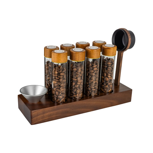 Coffee Bean Storage Set with Walnut Wood Stand (Coming Soon)